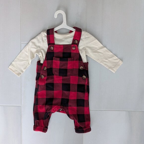 (4/$20) Joe Fresh - Baby Boys' Buffalo Plaid 2-Piece Set - Picture 2 of 6